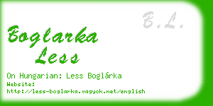 boglarka less business card